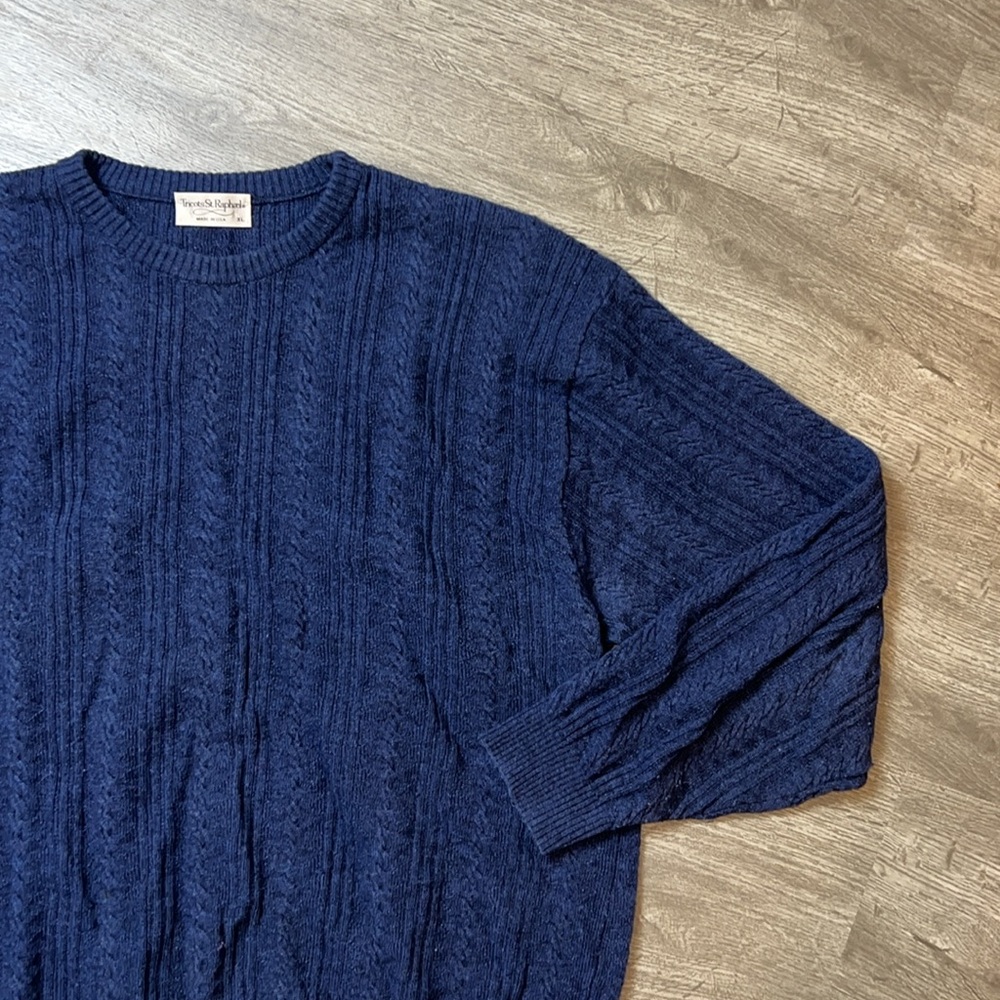Tricots St Raphael Union‎ Made Wool Blend Knit Crewneck Sweater - Picture 3 of 8